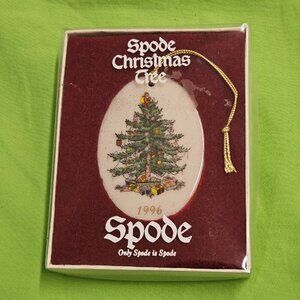 1996 SPODE CHRISTMAS TREE ORNAMENT HAPPY HOLIDAYS